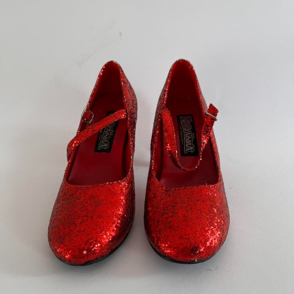 Funtasma by Pleasers Ruby Red Glitter Heels - Picture 2 of 7
